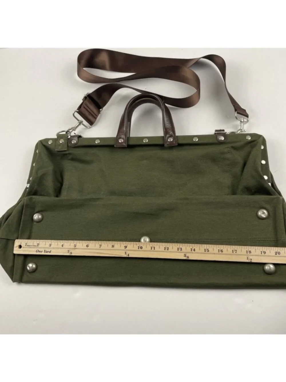 Line Of Trade No. 0312 Canvas Weekender Bag Gray Shoulder Duffle Carry On Bag